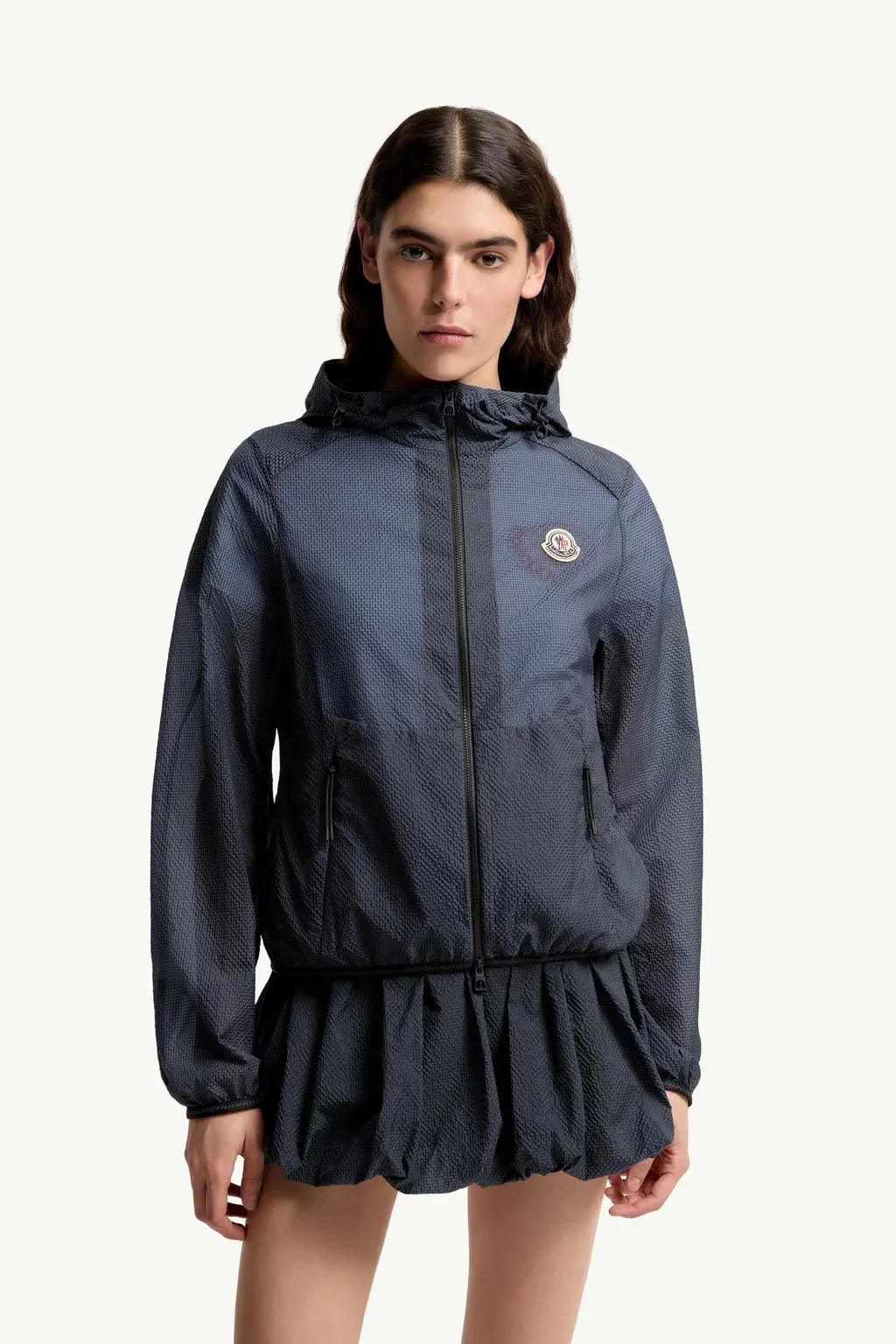 Edasic Seersucker Hooded Jacket