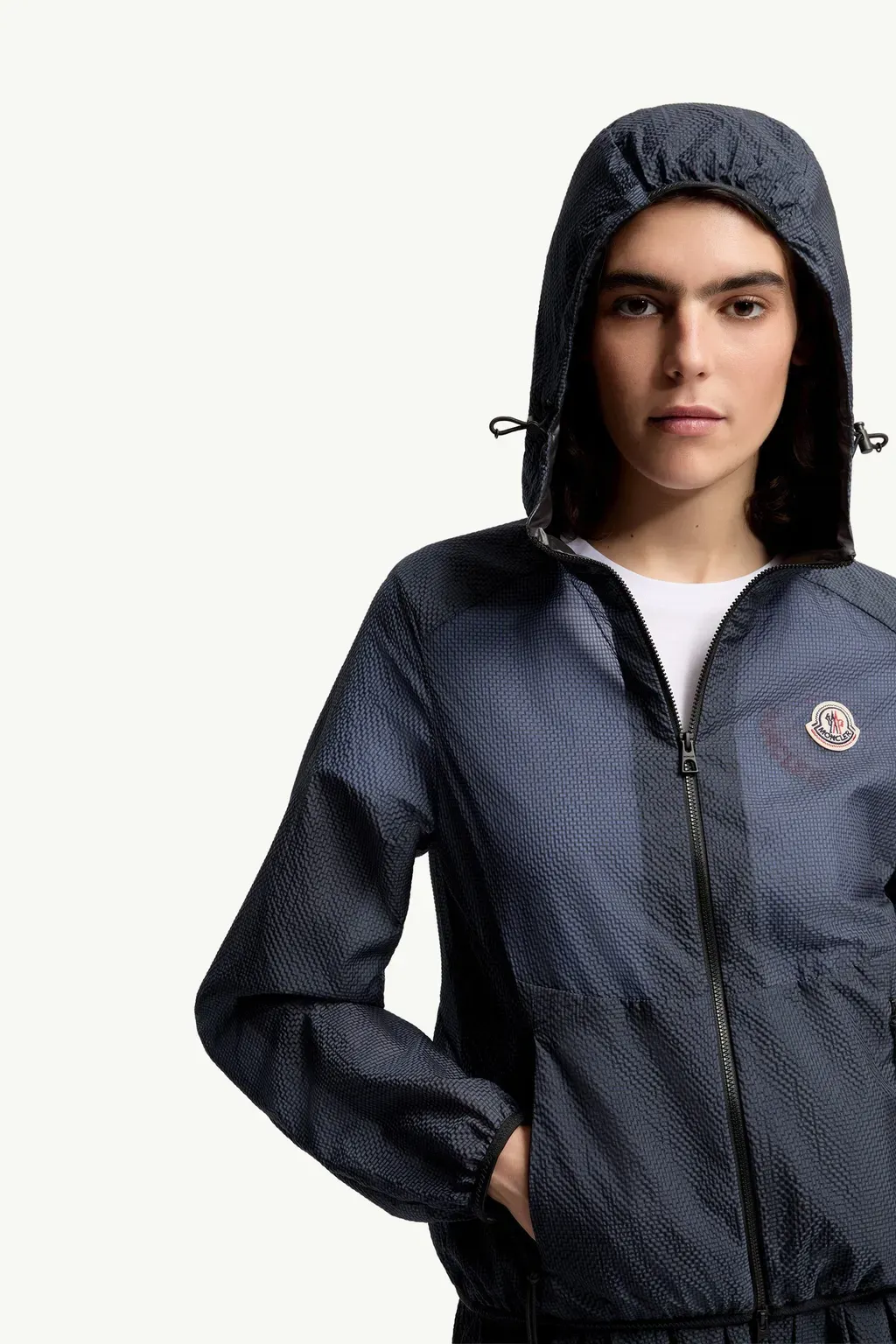 Edasic Seersucker Hooded Jacket