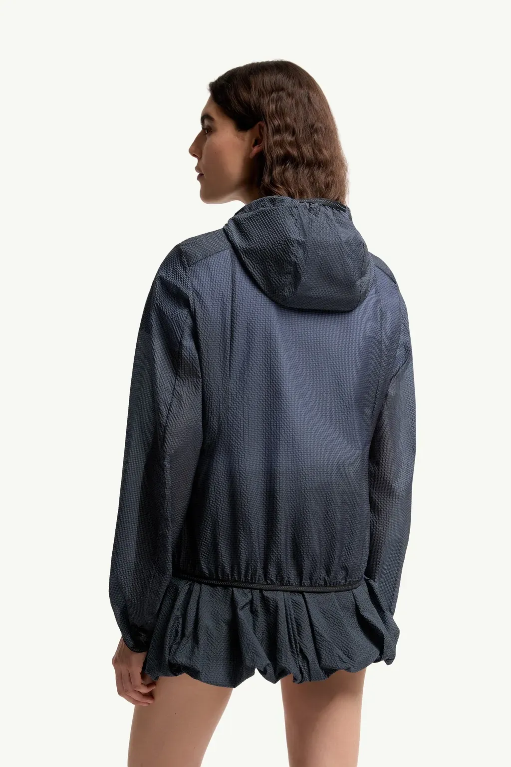 Edasic Seersucker Hooded Jacket