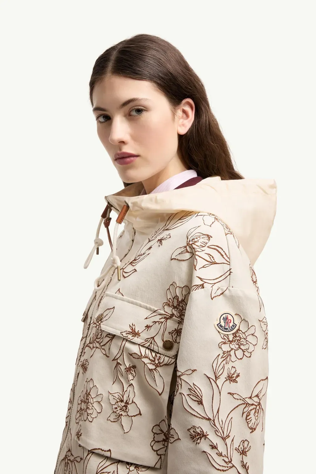 Nepeta Hooded Floral Print Jacket