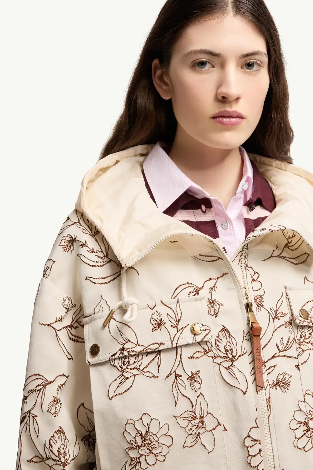 Nepeta Hooded Floral Print Jacket