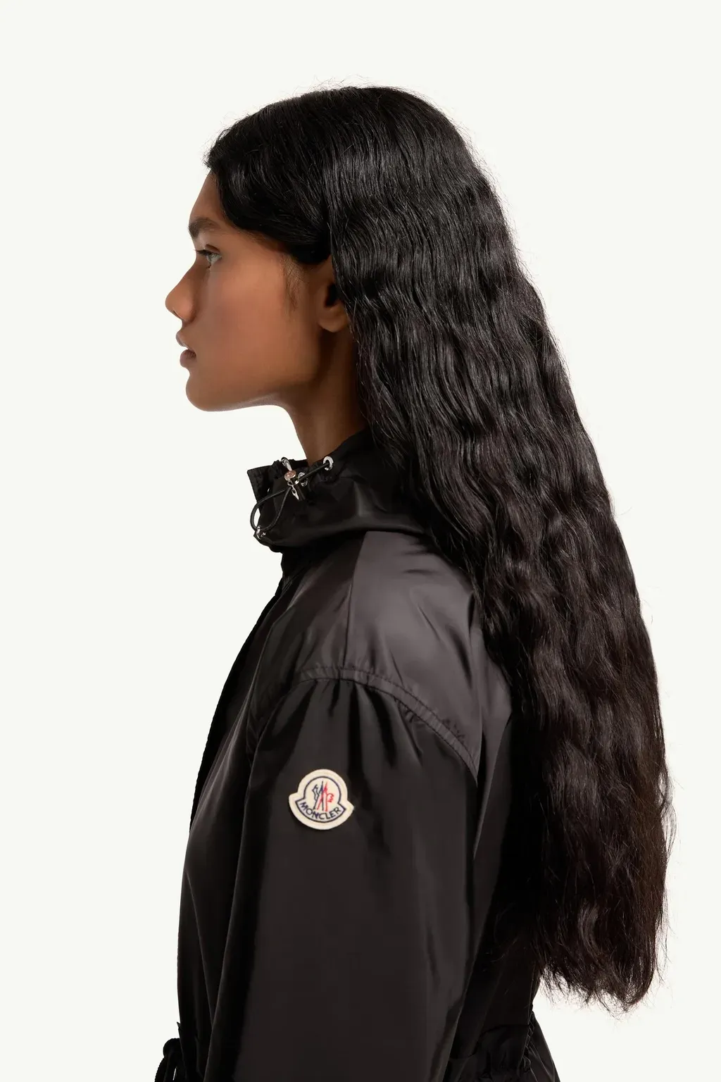Weteau Ruched Hooded Rain Jacket