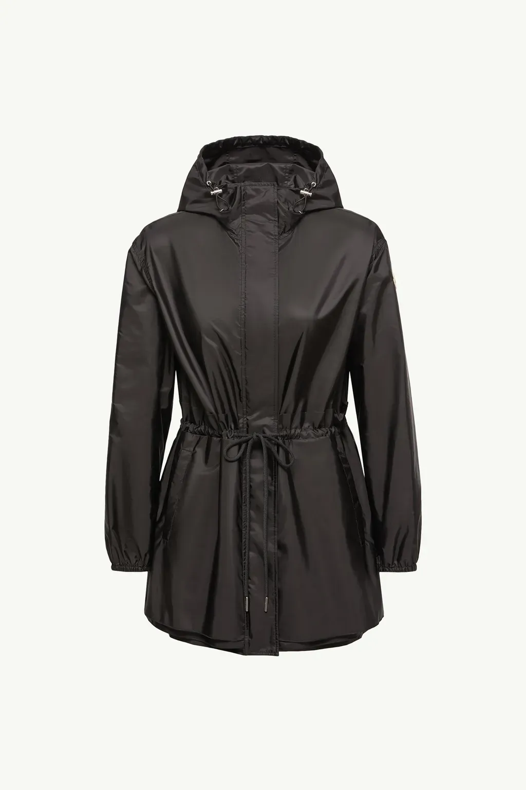Weteau Ruched Hooded Rain Jacket