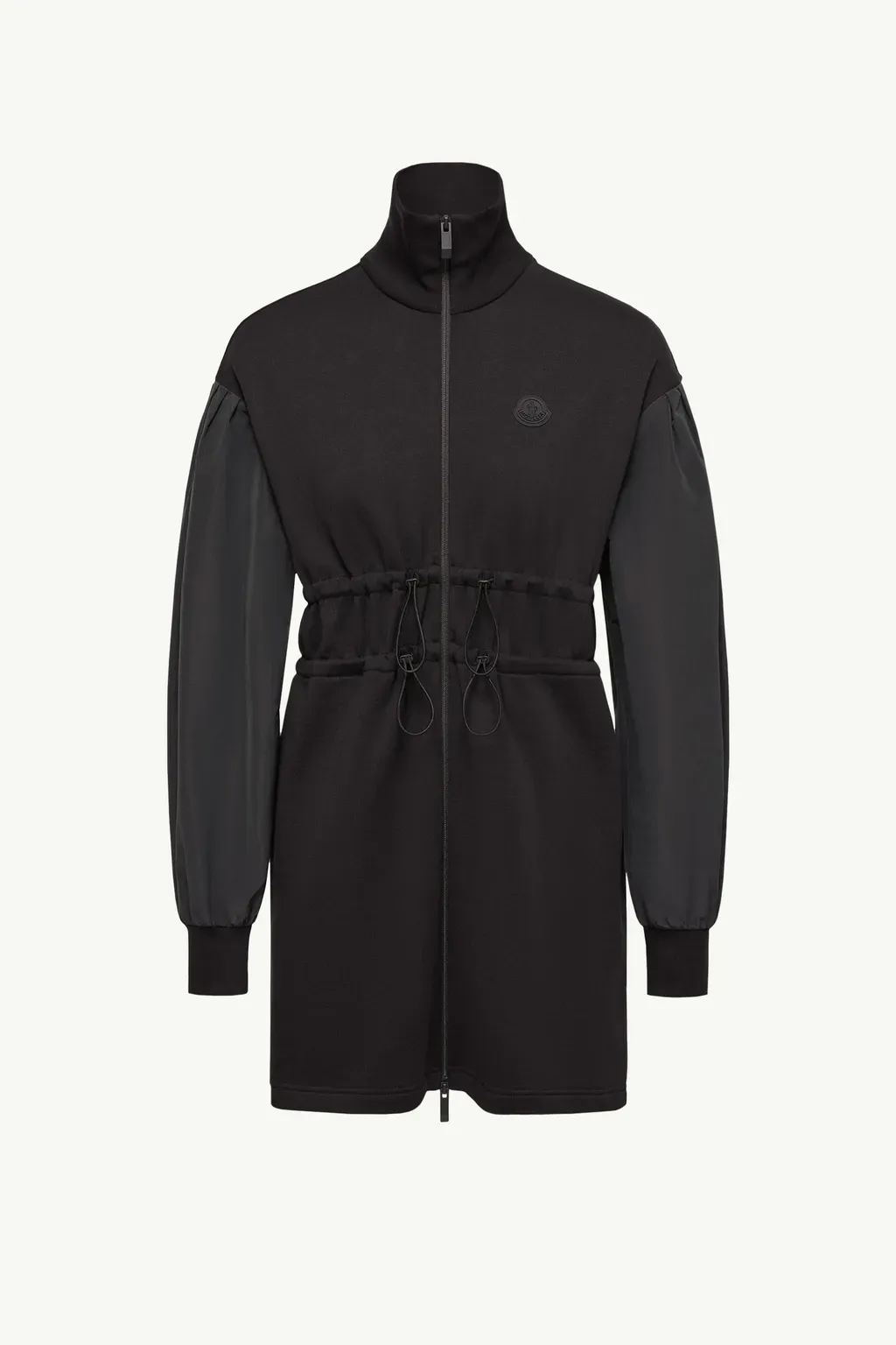 Cotton Fleece Sweatshirt Zip-Up Dress