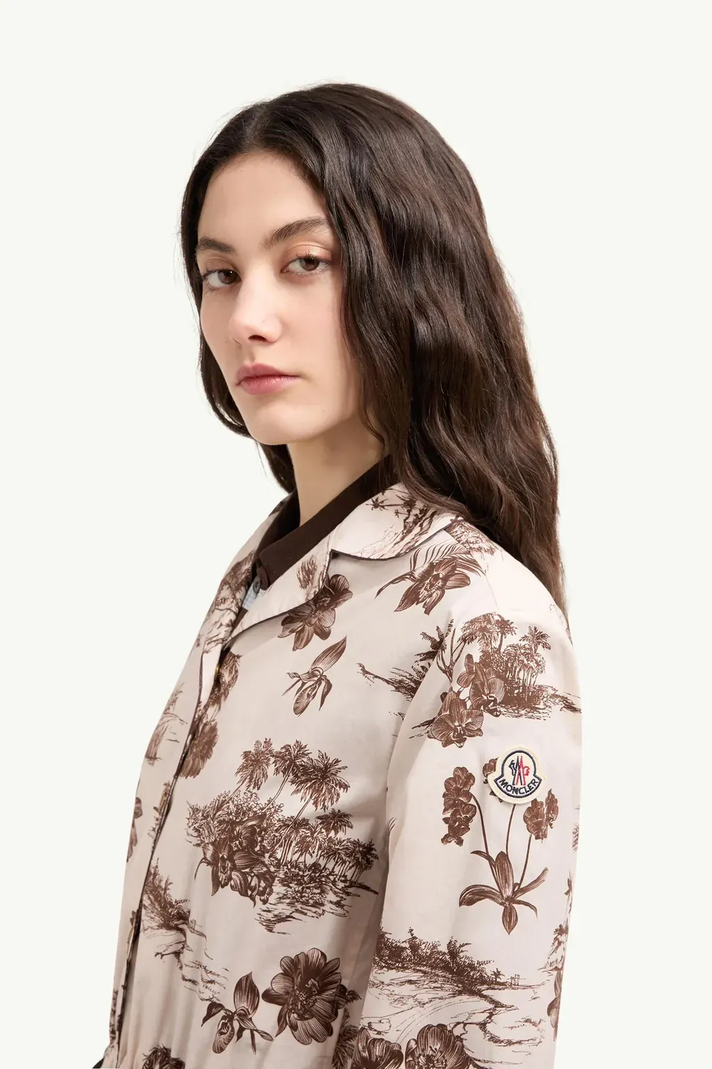 Floral Knee Length Shirt Dress