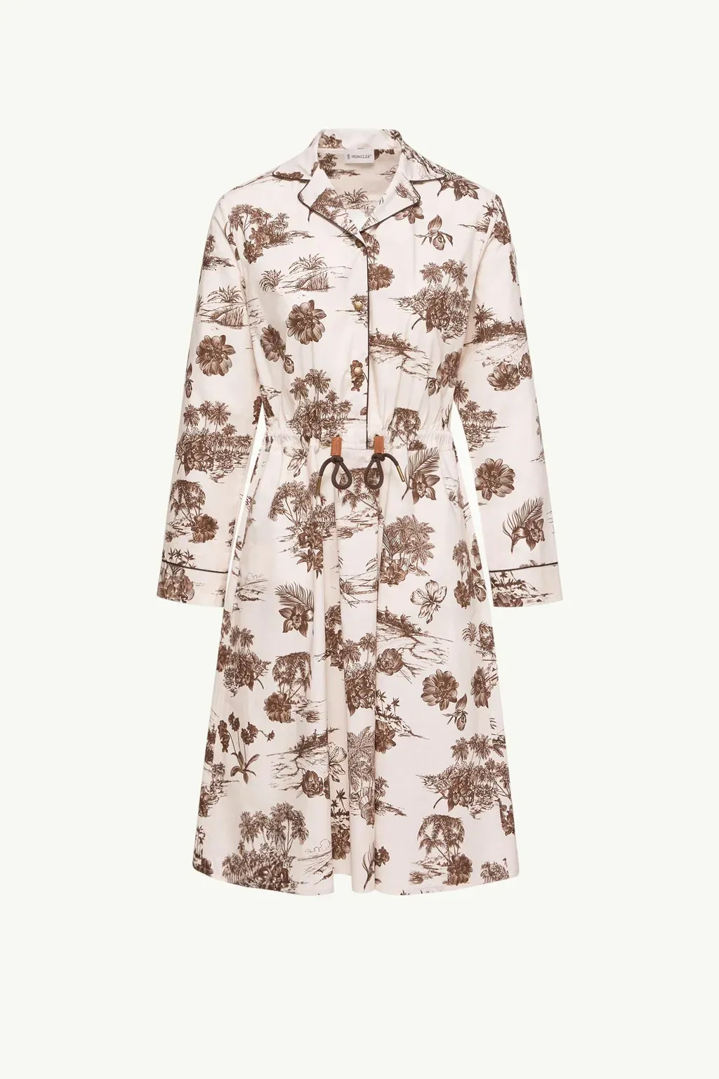 Floral Knee Length Shirt Dress
