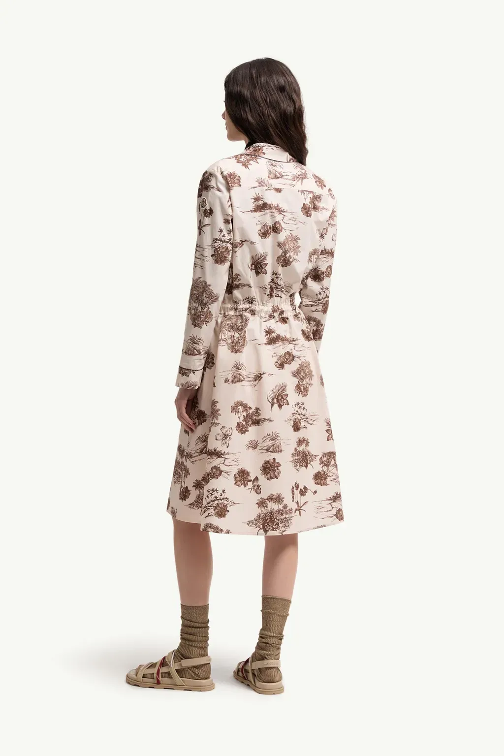 Floral Knee Length Shirt Dress