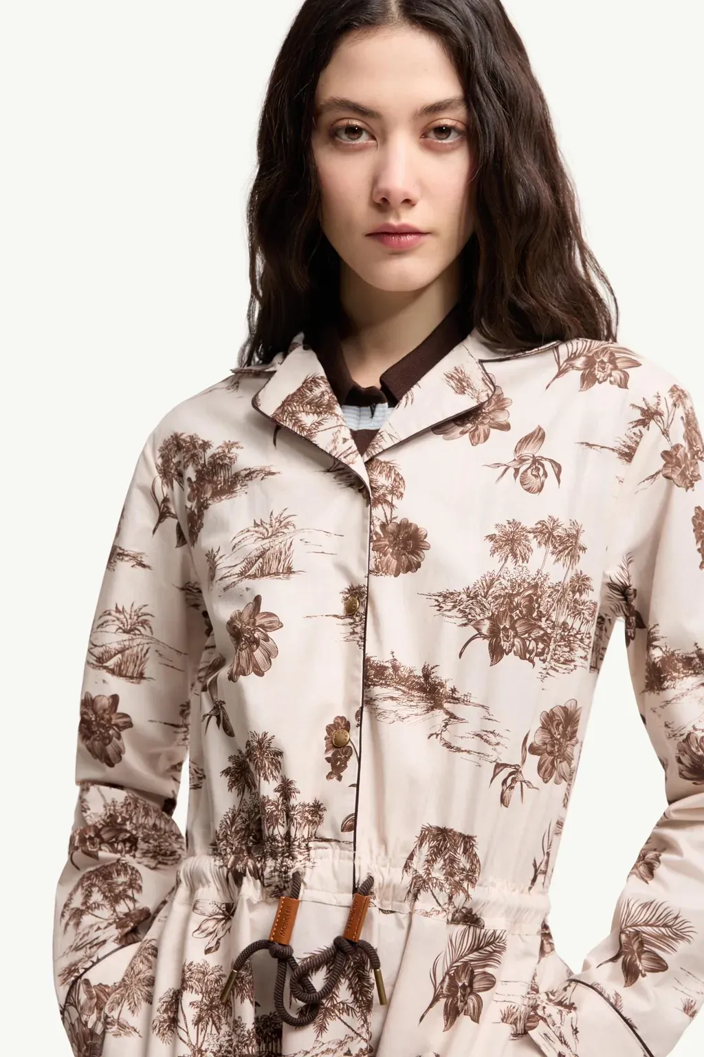 Floral Knee Length Shirt Dress