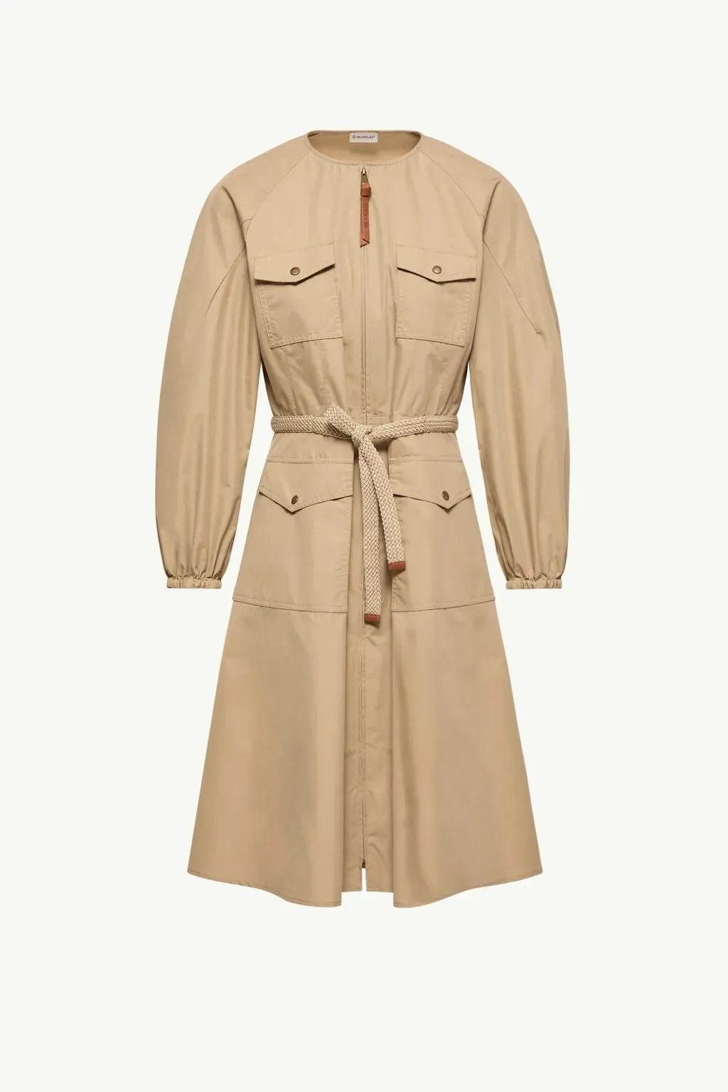 Pleated Poplin Dress