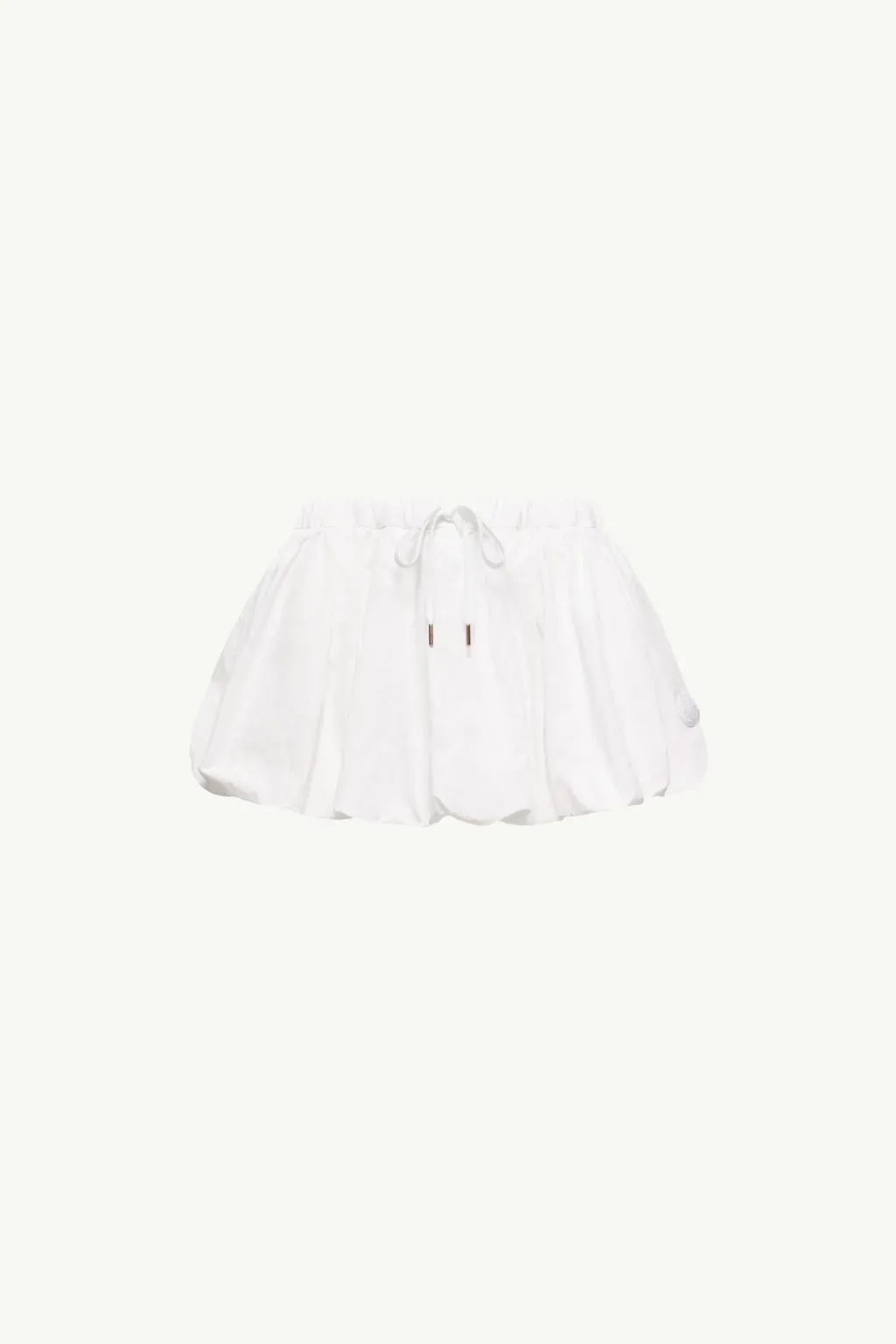 Cotton Blend Balloon Mini Skirt