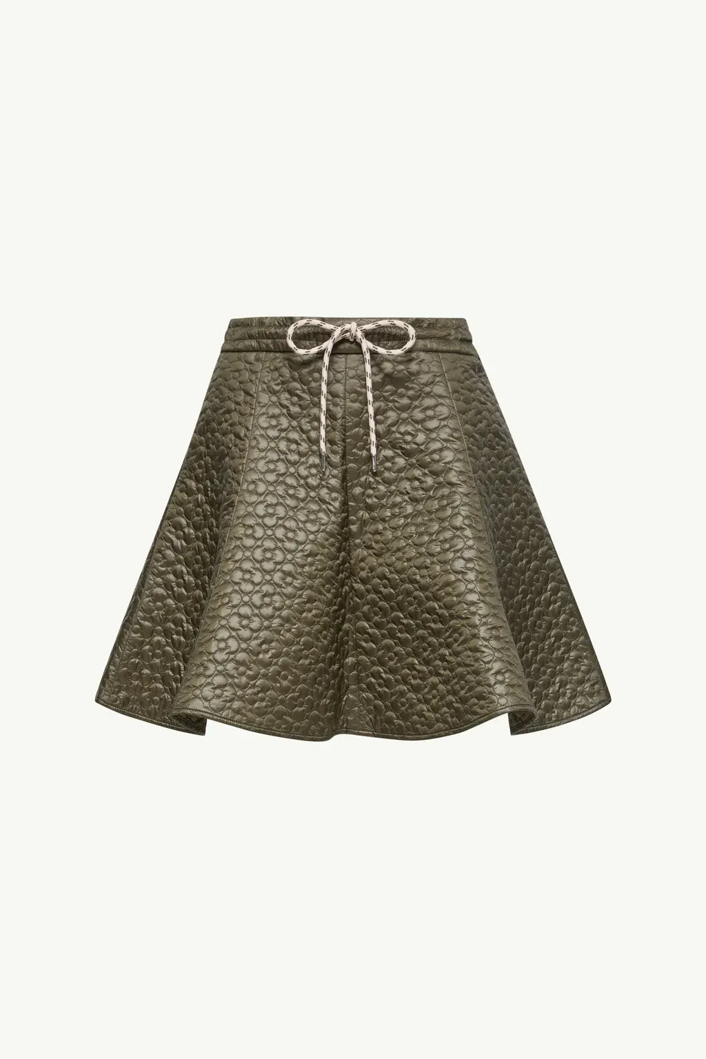 Floral-Quilted Padded Mini Skirt