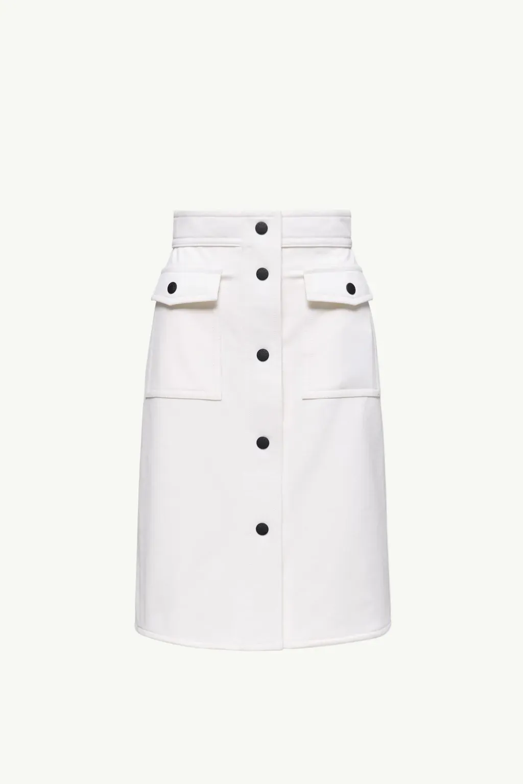 Technical Twill Knee-Length Skirt