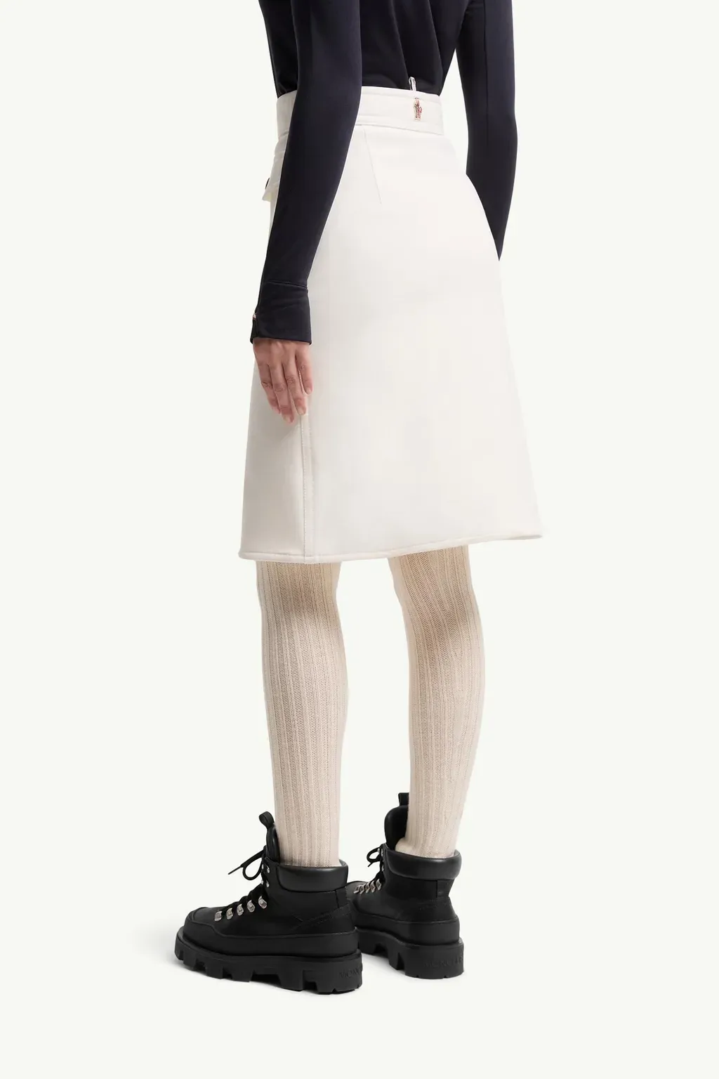 Technical Twill Knee-Length Skirt