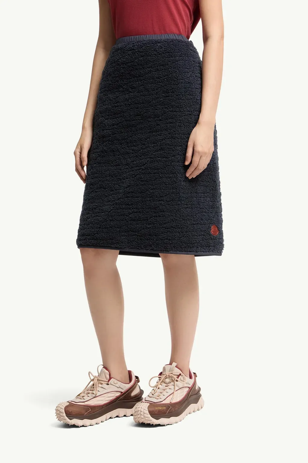 Teddy Knee-Length Padded Skirt