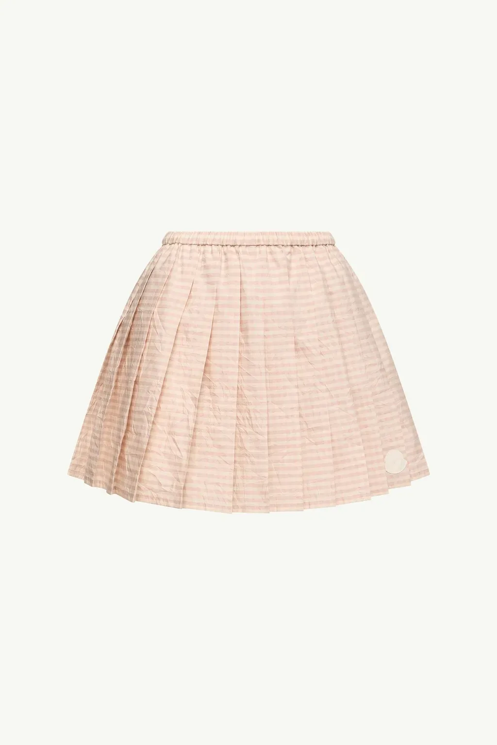 Vichy Cotton Blend Pleated Mini Skirt
