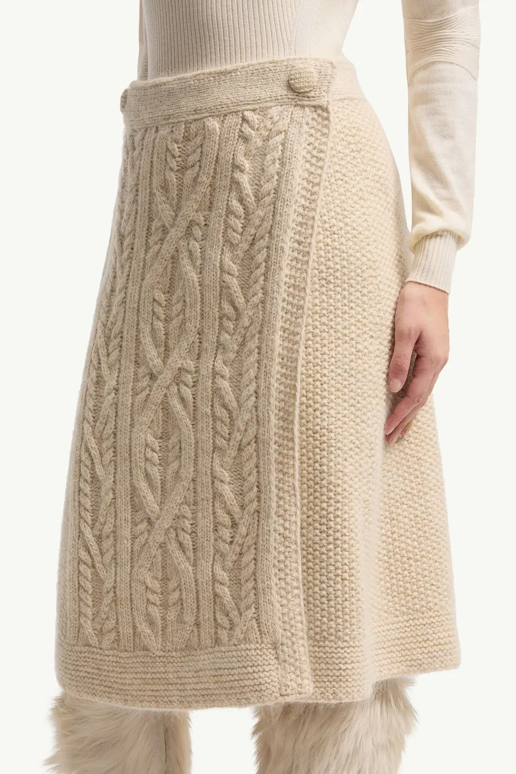 Wool & Mohair Blend Wrap Skirt