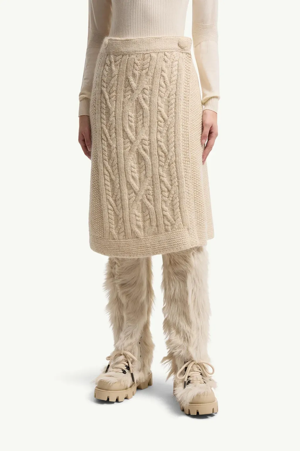 Wool & Mohair Blend Wrap Skirt