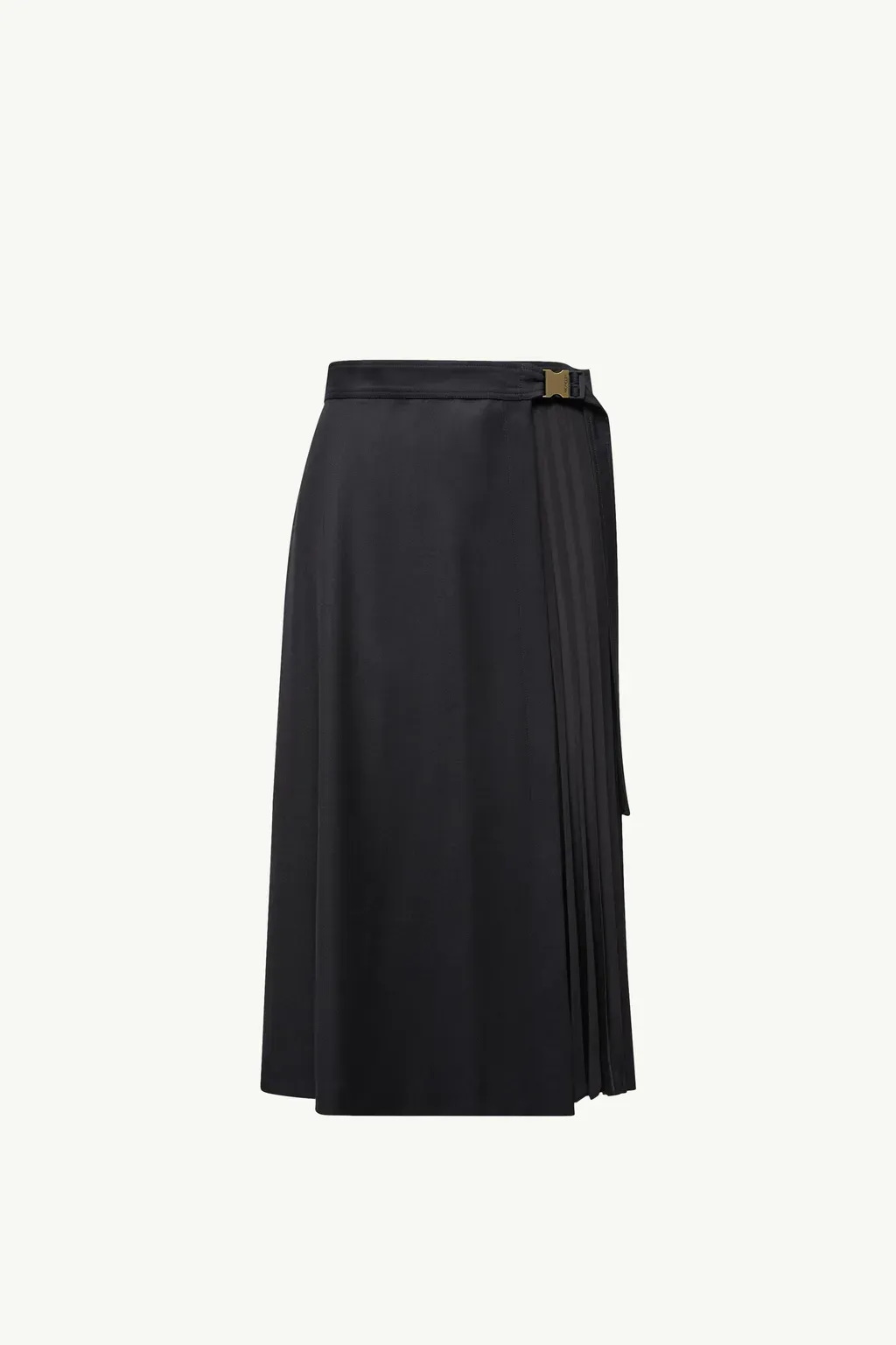 Wool Gabardine Knee-Length Skirt