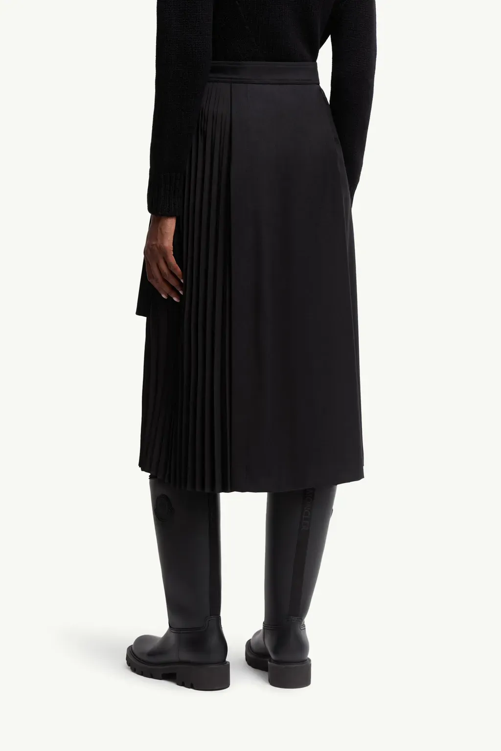 Wool Gabardine Knee-Length Skirt