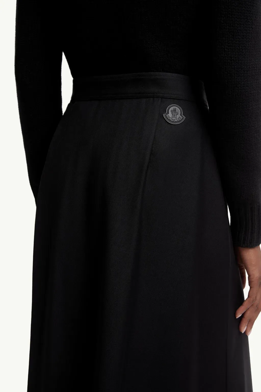 Wool Gabardine Knee-Length Skirt