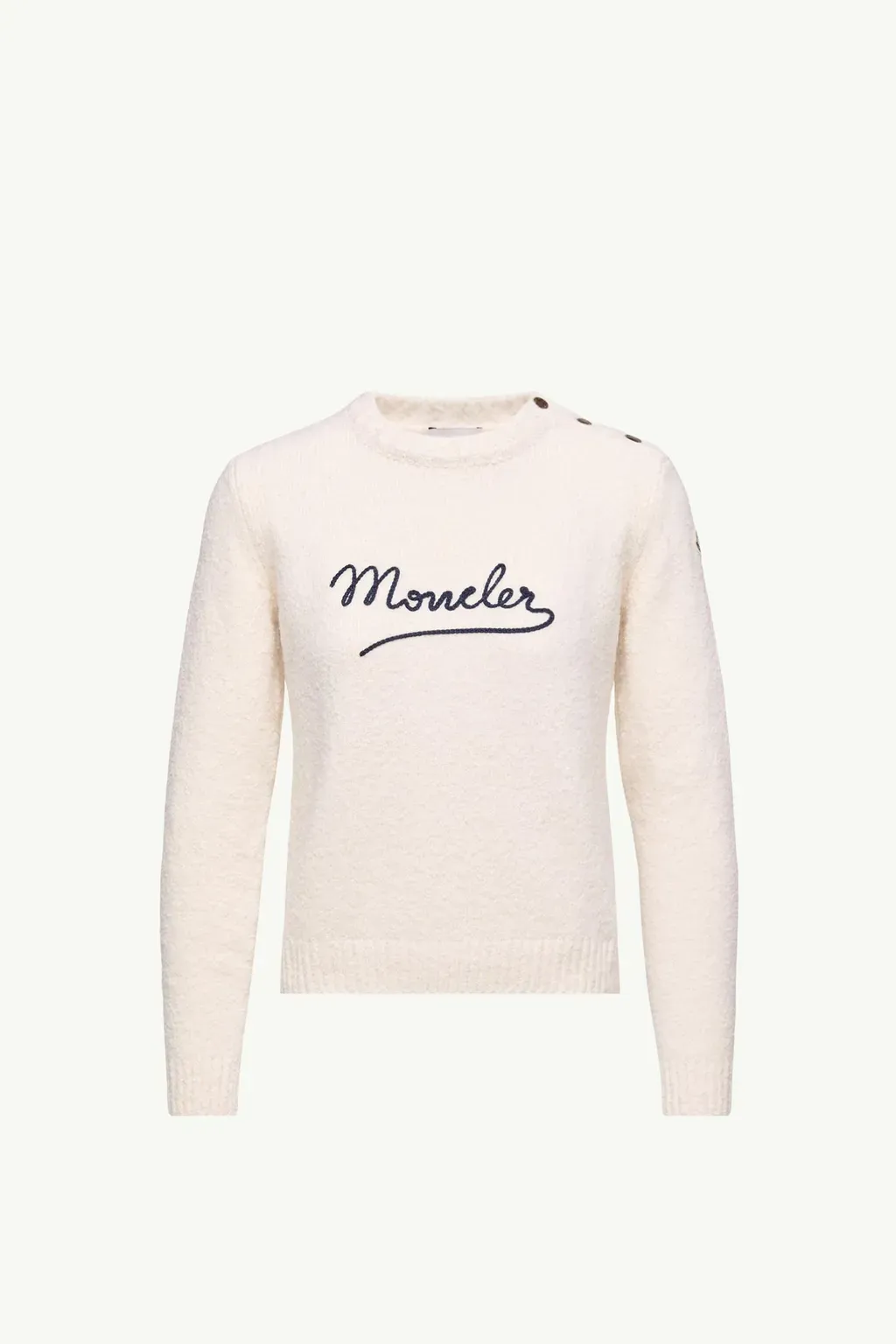 Embroidered Logo Cotton Blend Jumper