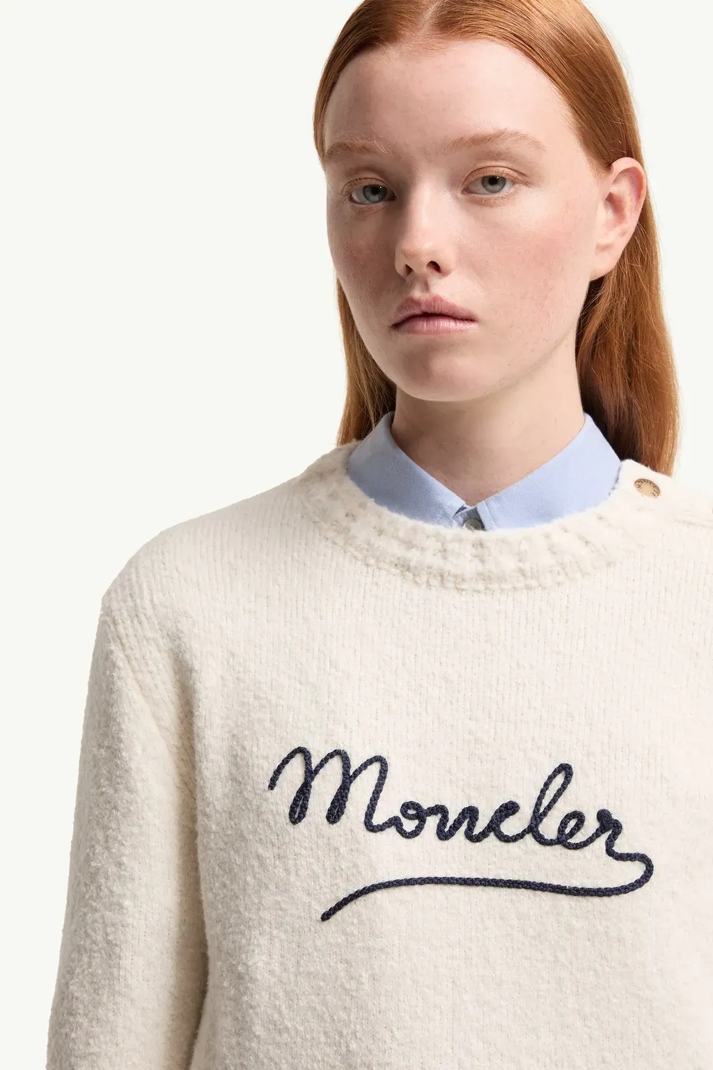 Embroidered Logo Cotton Blend Jumper