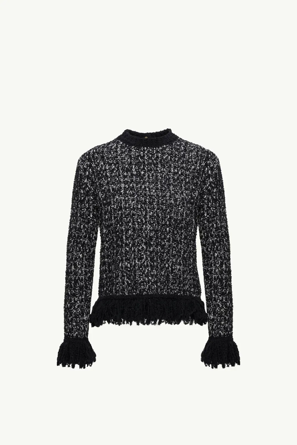 Fringe-Trim Wool Blend Jumper