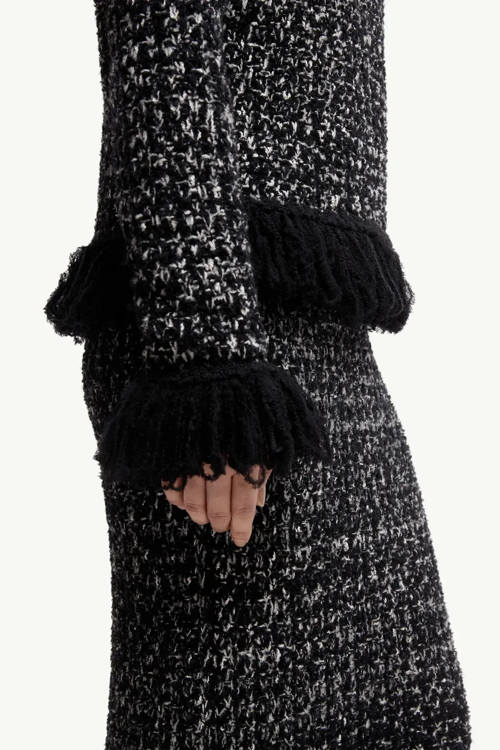 Fringe-Trim Wool Blend Jumper