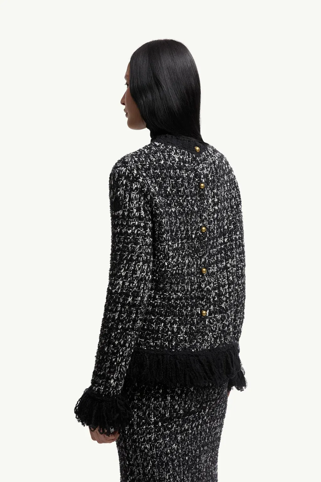 Fringe-Trim Wool Blend Jumper