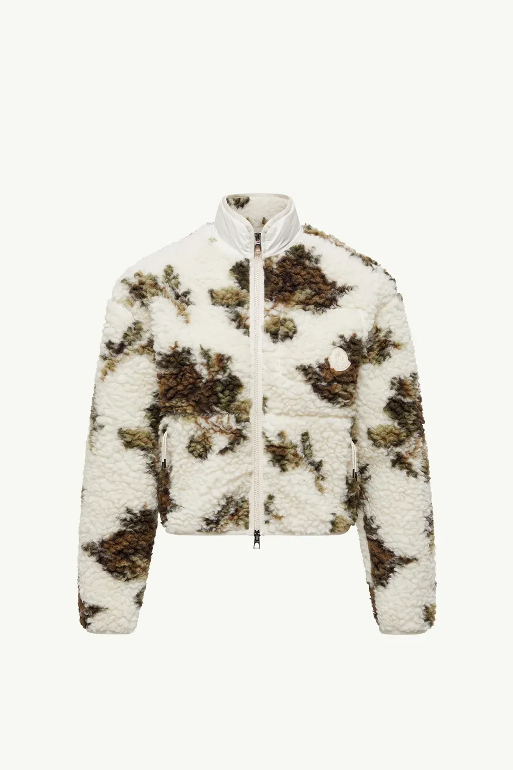 Floral Print Padded Wool Blend Jumper
