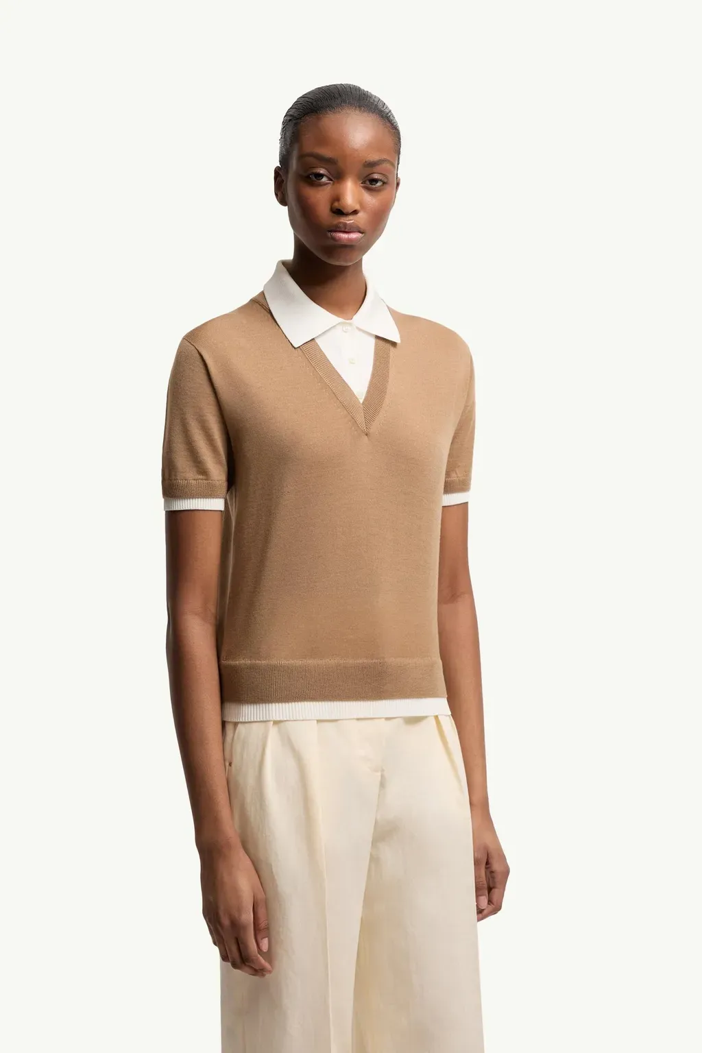Layered Wool Polo Shirt