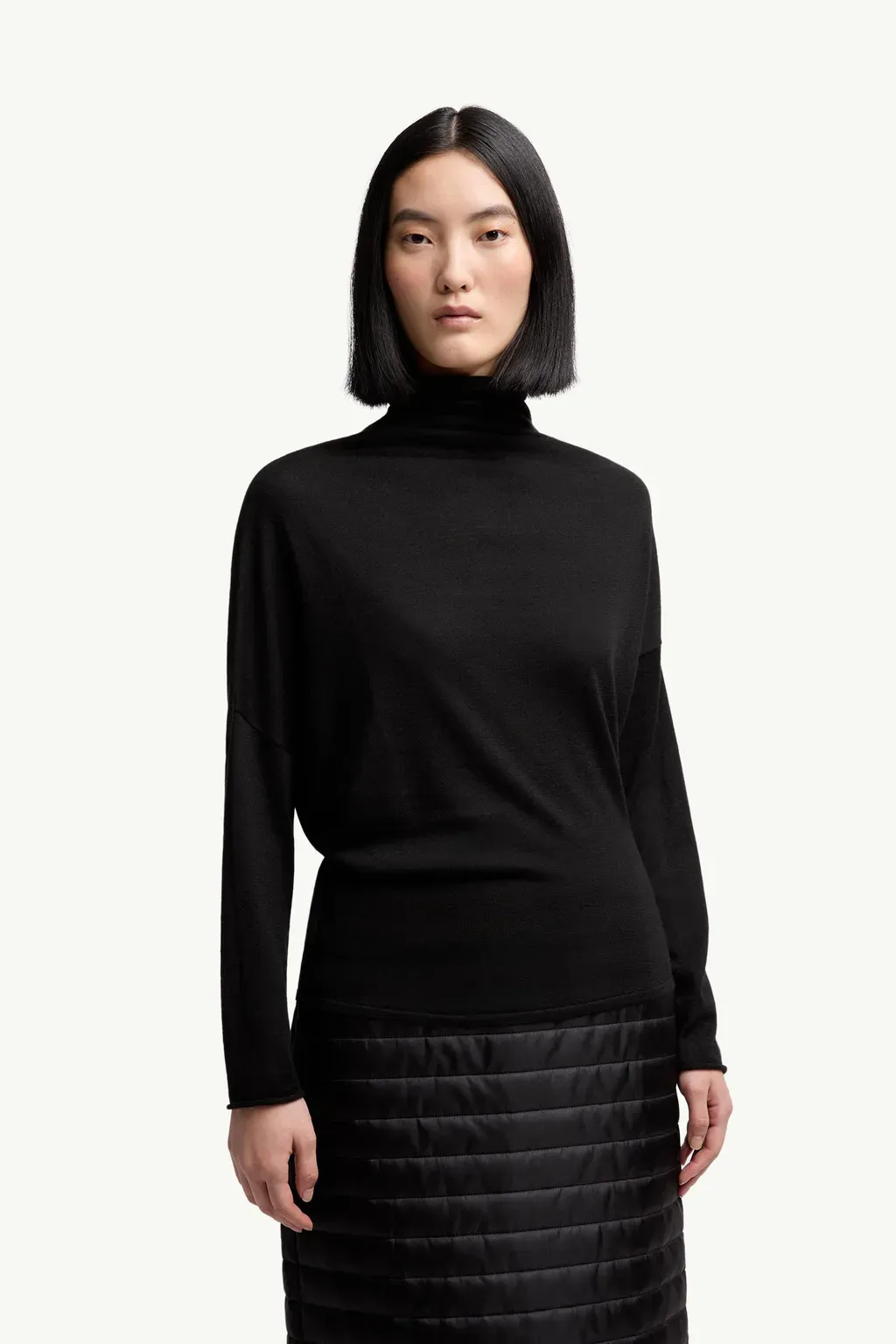 Moncler + Qiu Hao Wool & Silk Polo Neck Jumper