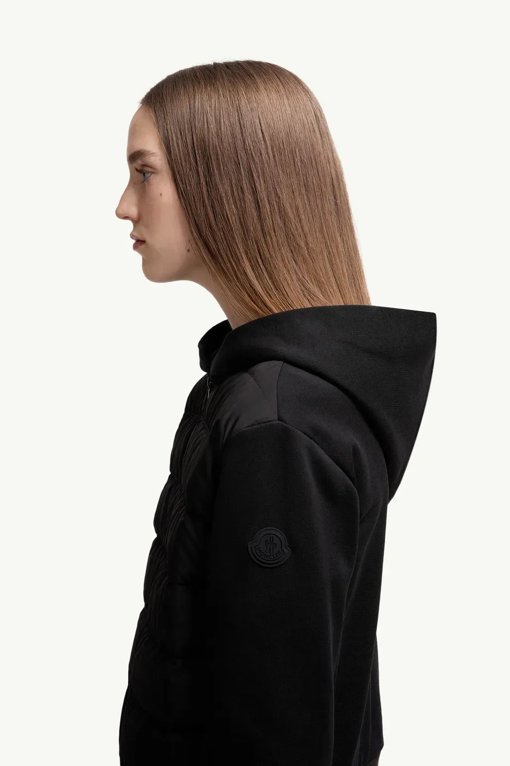 Padded Cotton Zip-Up Hoodie