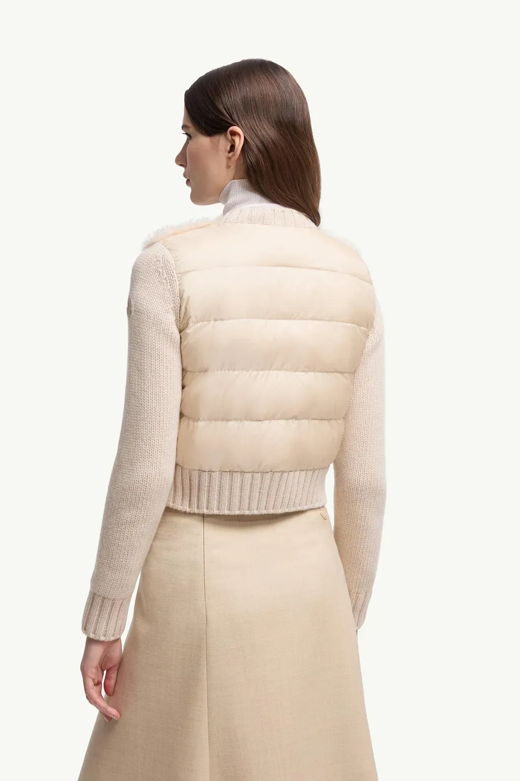 Padded Wool & Teddy Cardigan