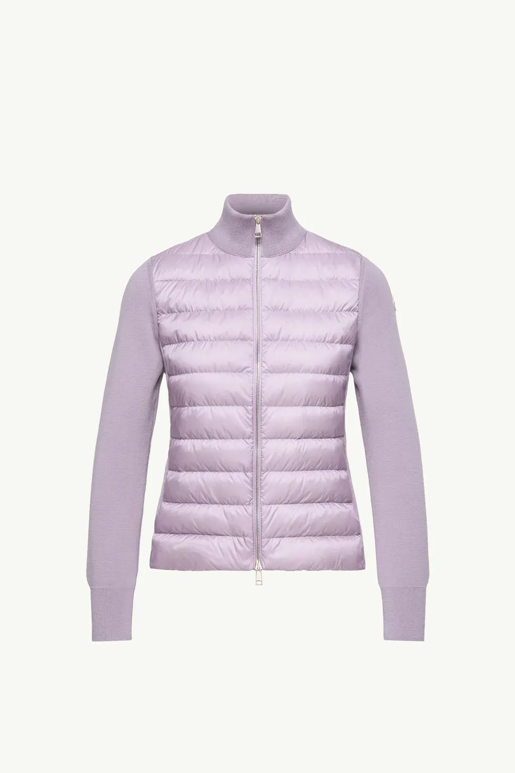 Padded Wool Zip-Up Cardigan