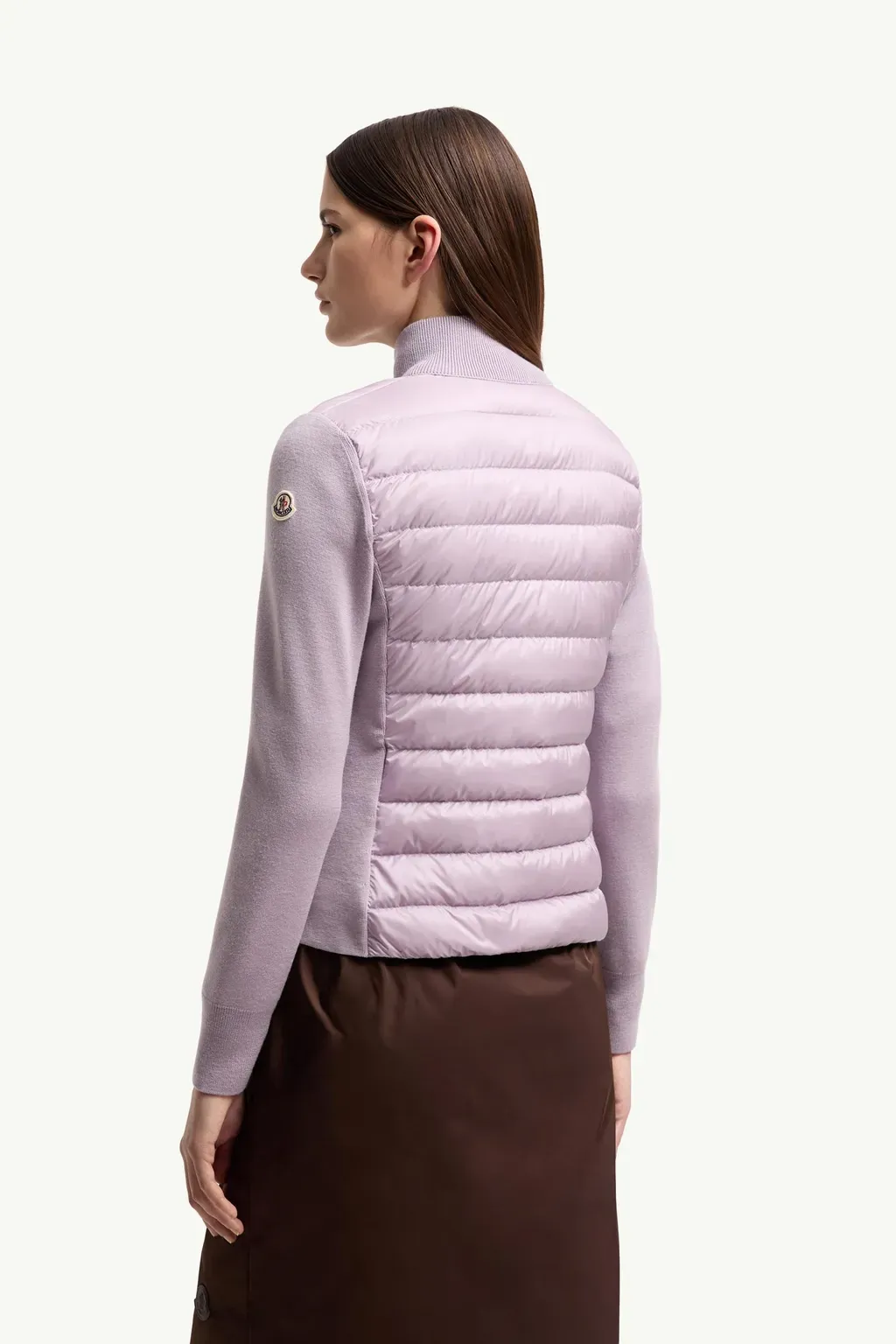 Padded Wool Zip-Up Cardigan