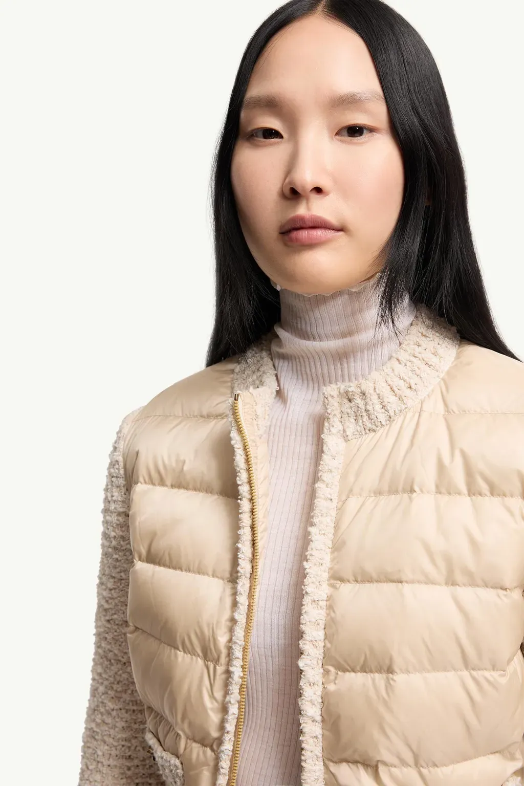 Padded Zip-Up Cardigan