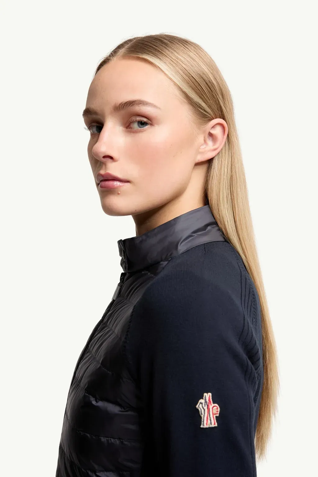 Padded Zip-Up Cardigan