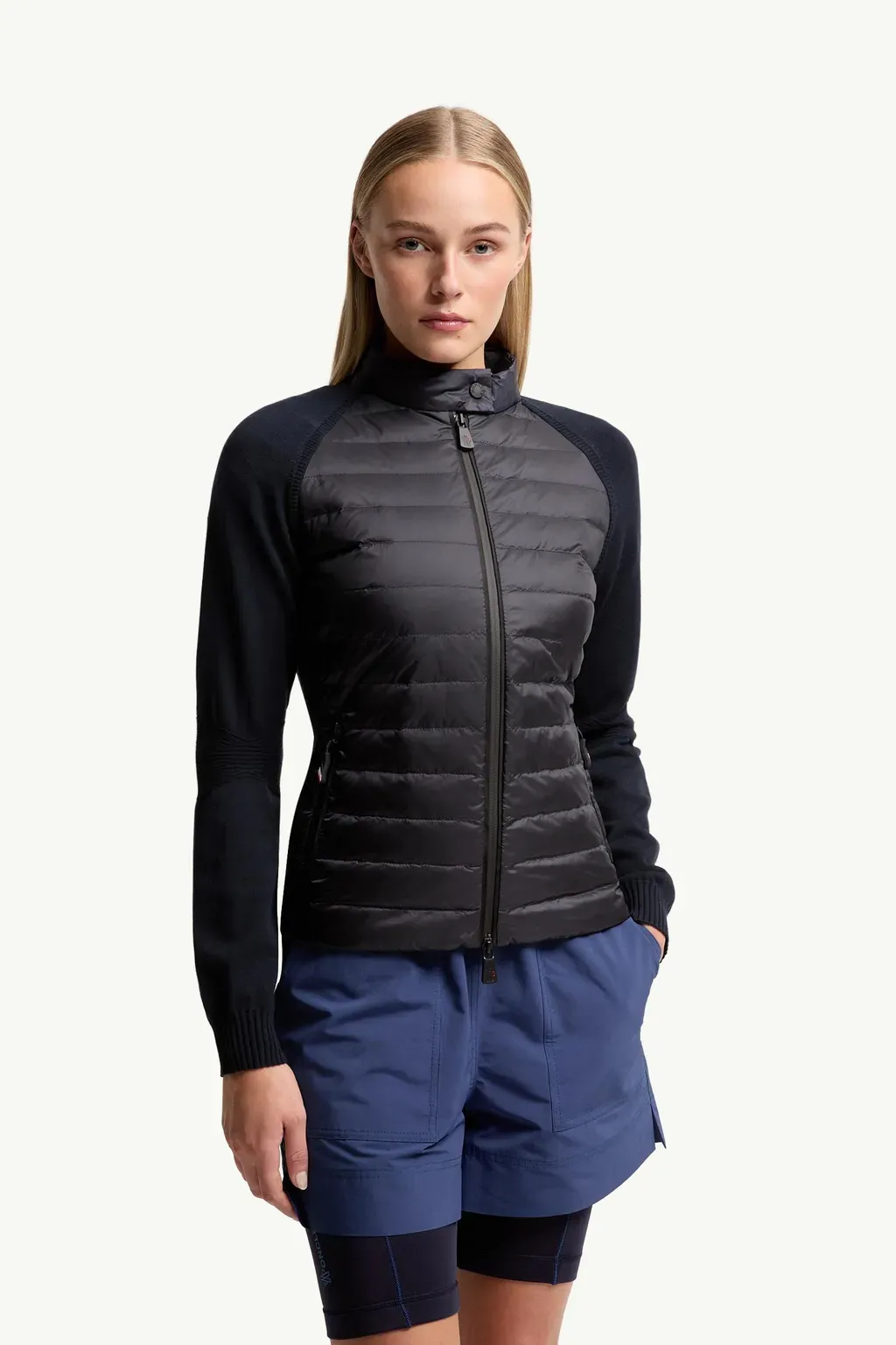 Padded Zip-Up Cardigan