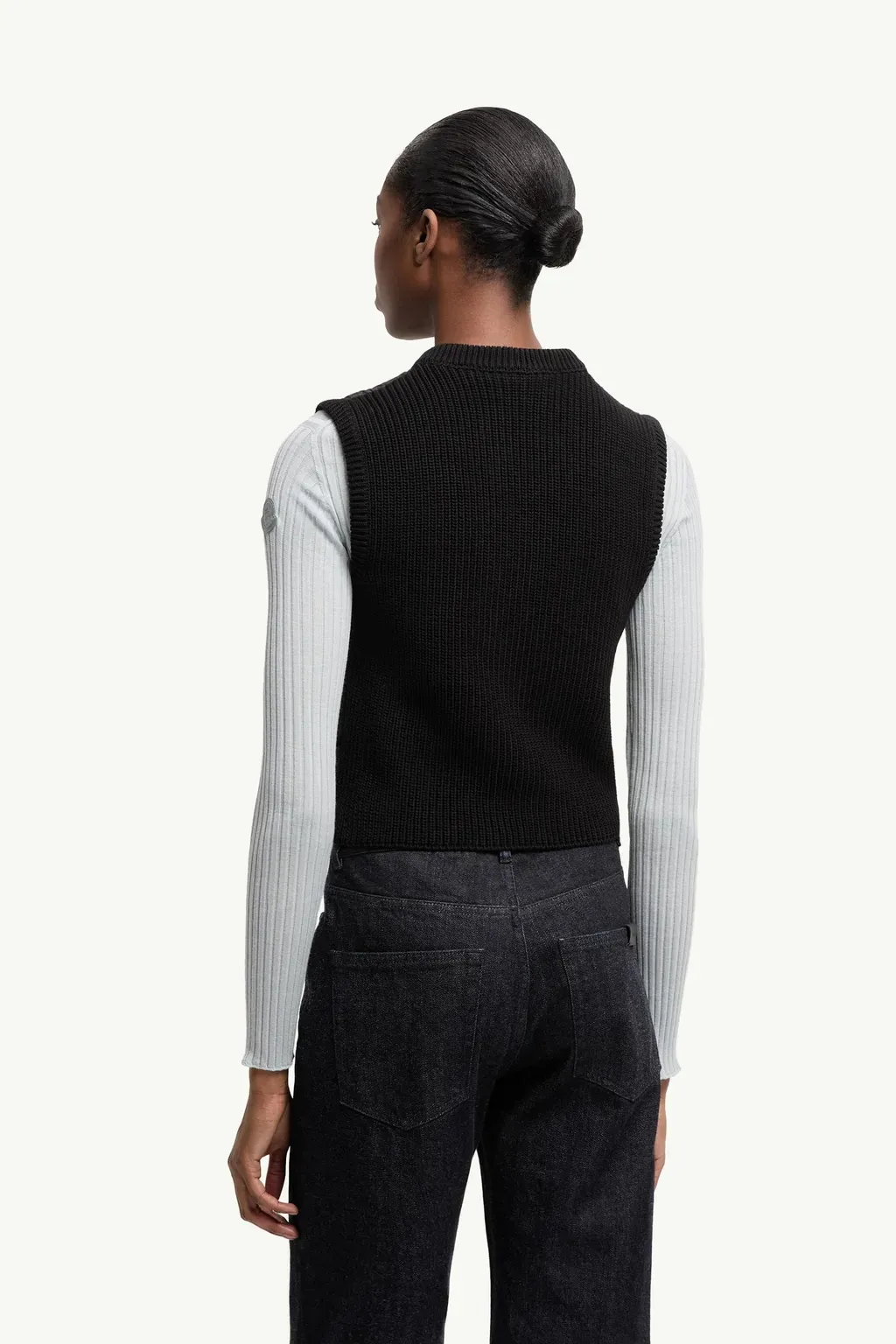 Square-Quilted Cotton Down Gilet