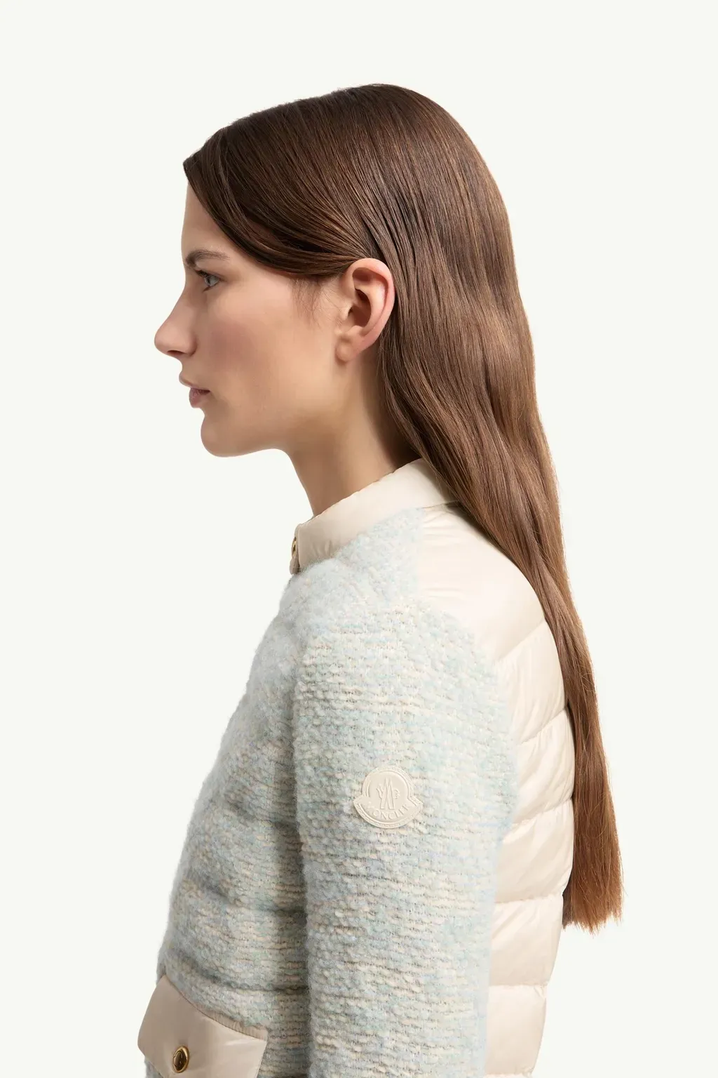 Wool & Alpaca Blend Padded Zip-Up Cardigan