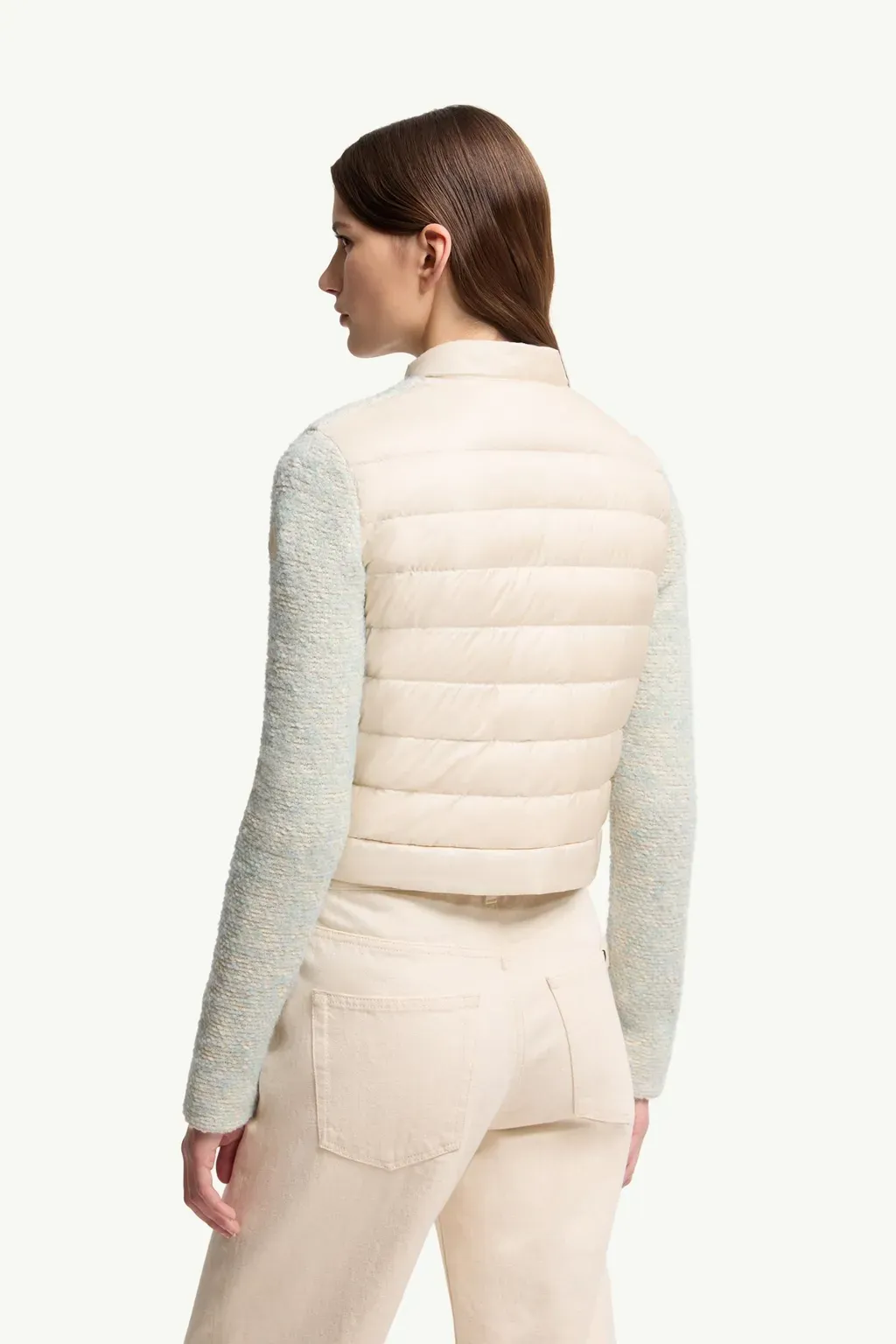 Wool & Alpaca Blend Padded Zip-Up Cardigan