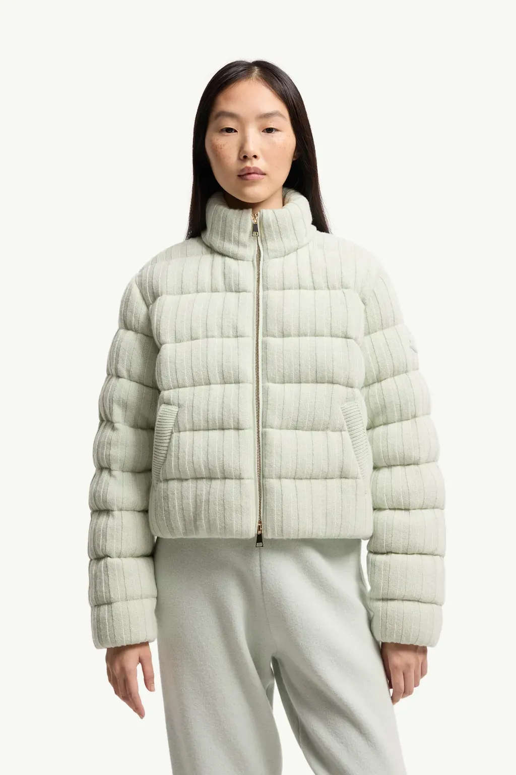 Wool & Cashmere Blend Padded Cardigan