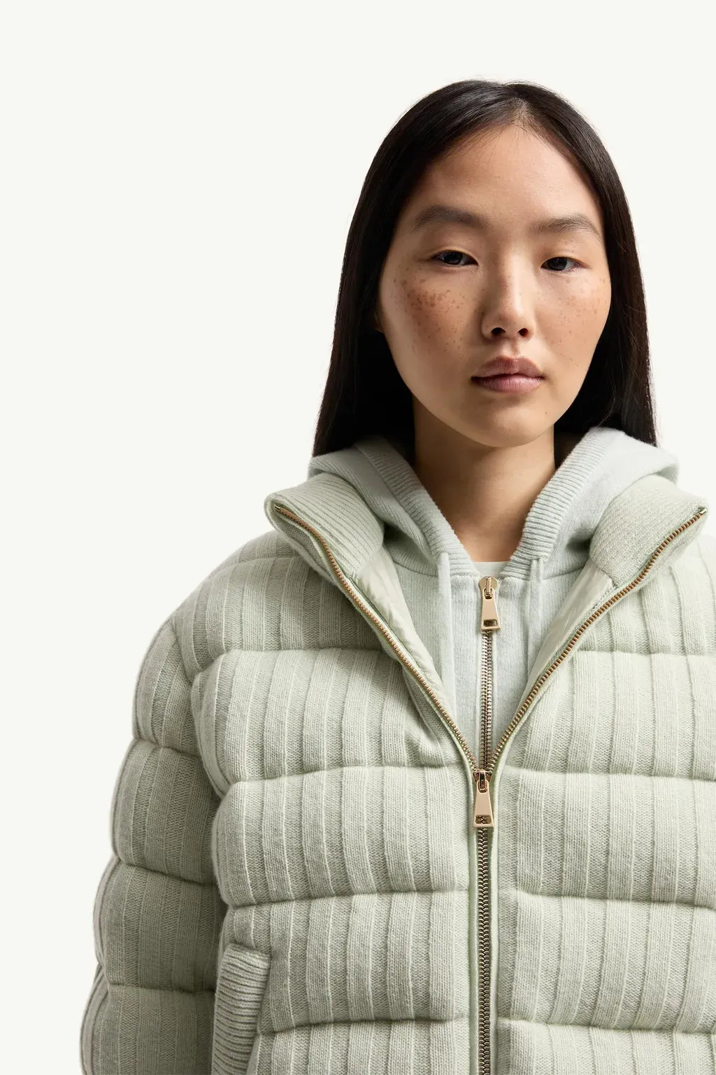 Wool & Cashmere Blend Padded Cardigan