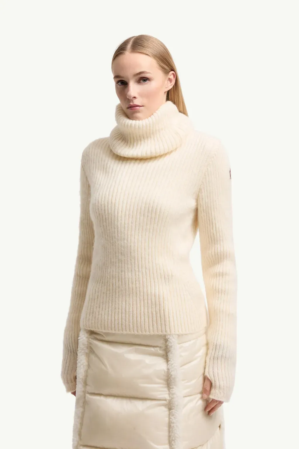 Wool & Mohair Blend Polo Neck Jumper