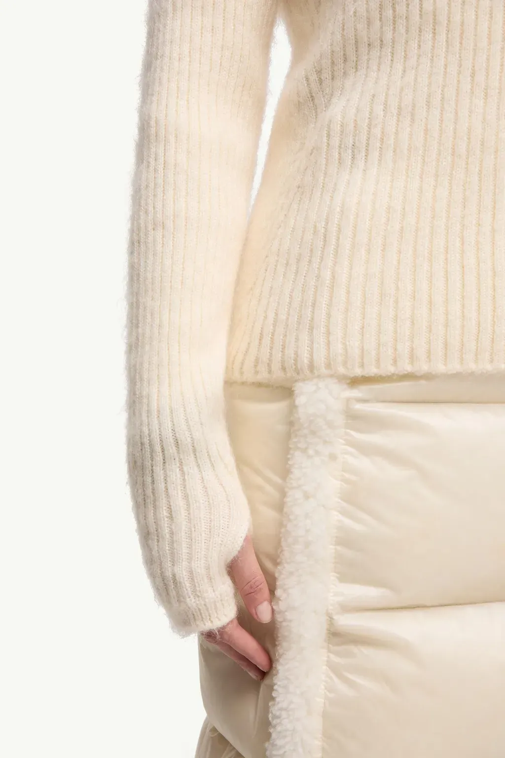 Wool & Mohair Blend Polo Neck Jumper