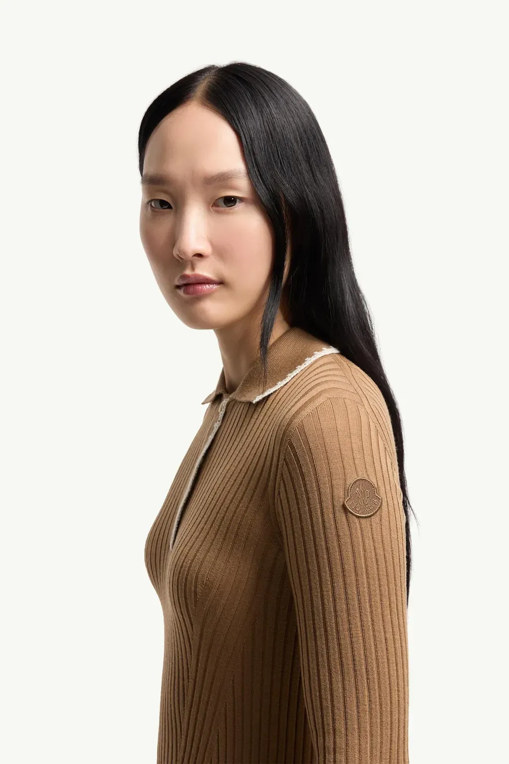 Wool Long Sleeve Polo Shirt