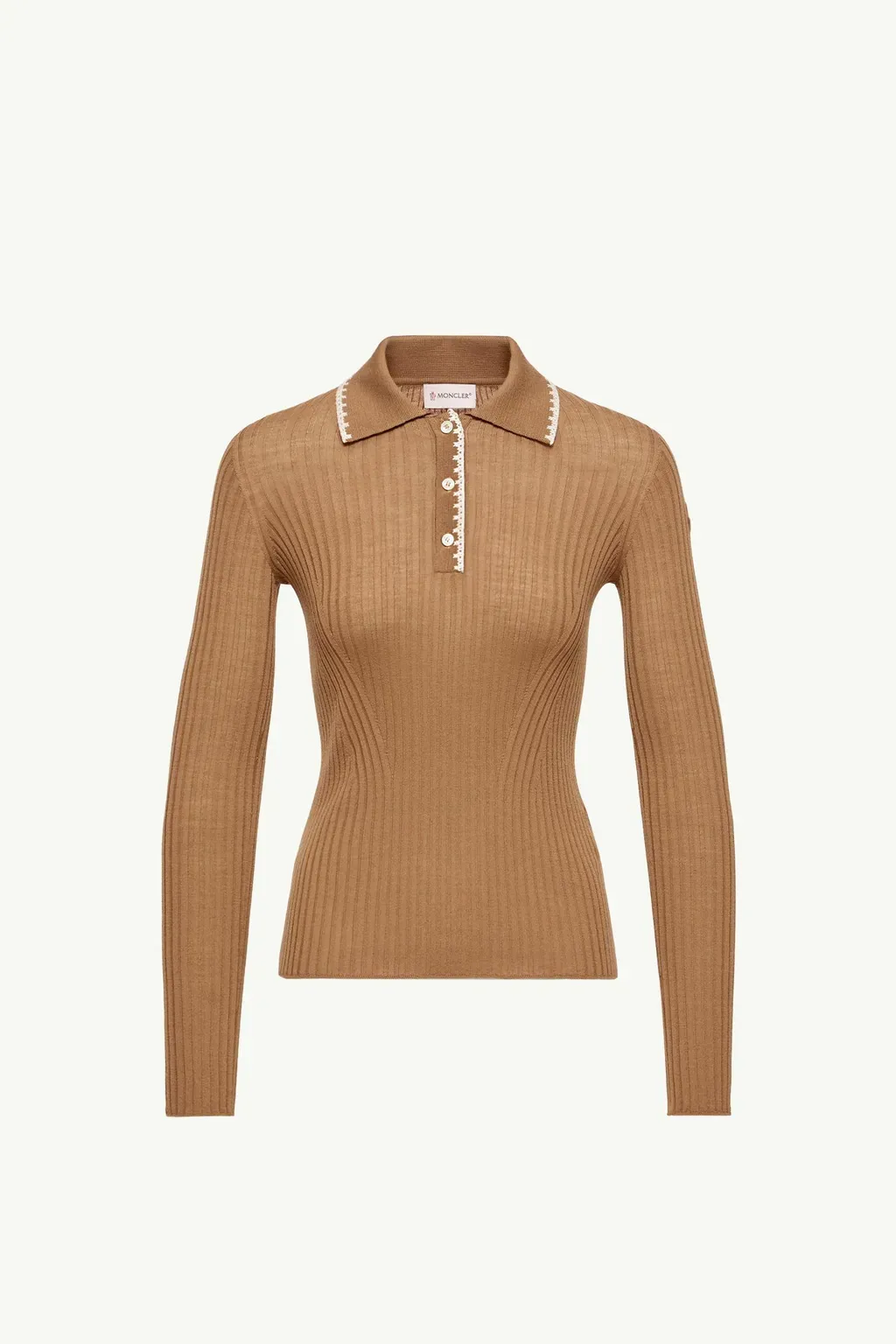 Wool Long Sleeve Polo Shirt