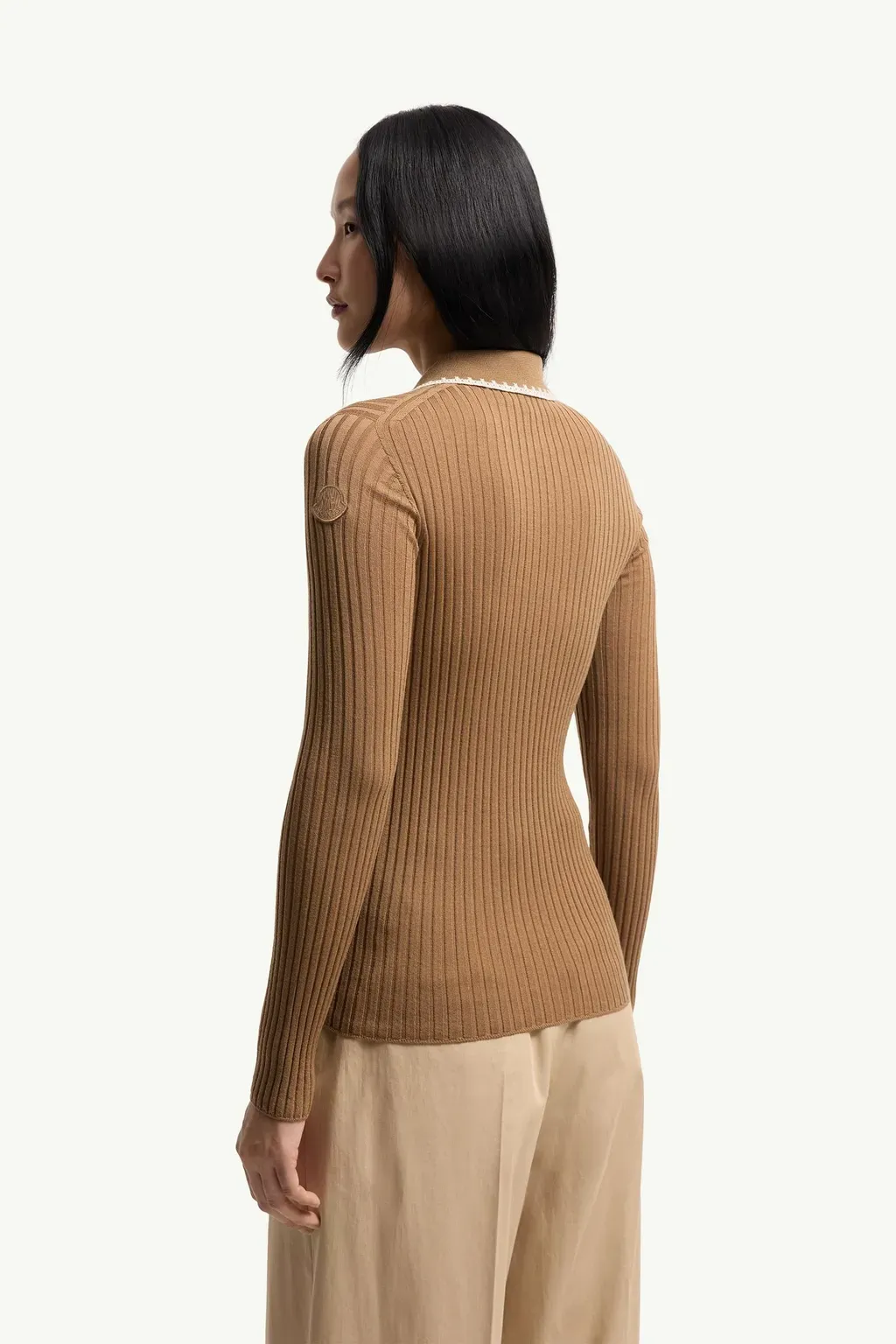 Wool Long Sleeve Polo Shirt