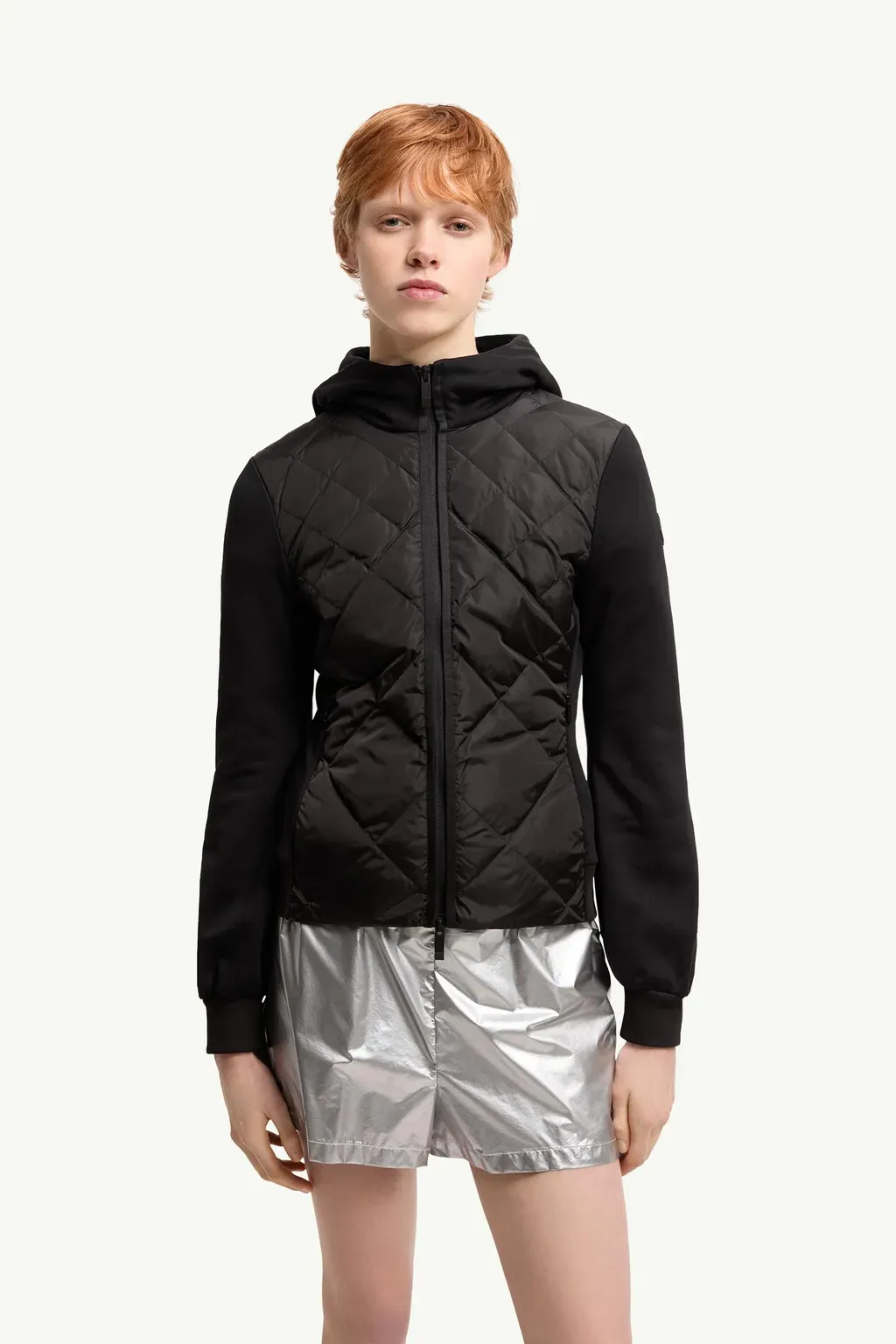 Cotton Fleece Padded Zip-Up Hoodie